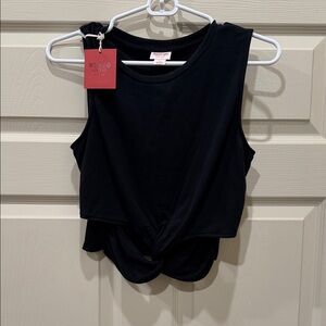 Mossimo Supply Co. Black Twist-Front Crop Top